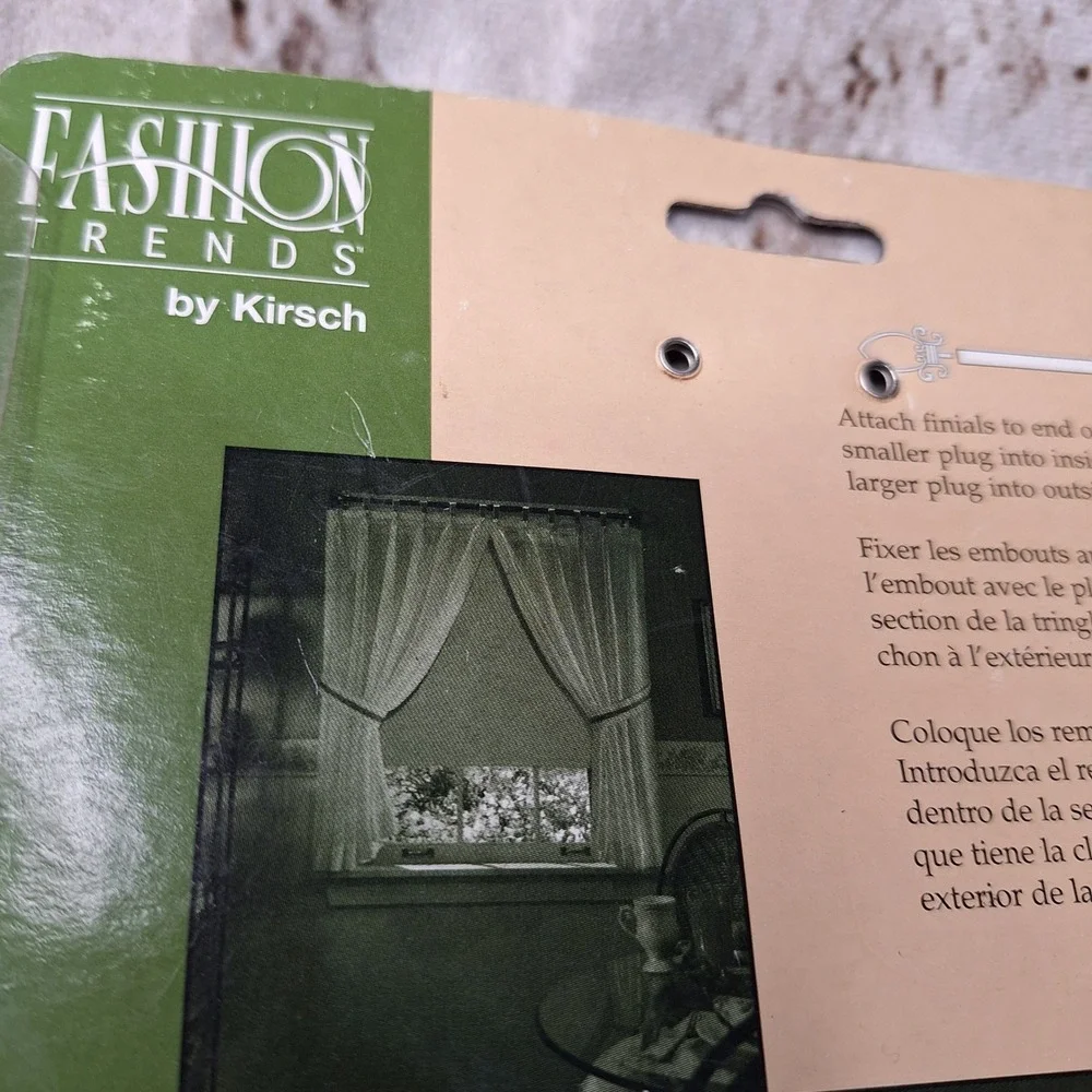 Kirsch Fashion Trends Antique Brass‎ Decorative Curtain Rod Finials 2 pieces